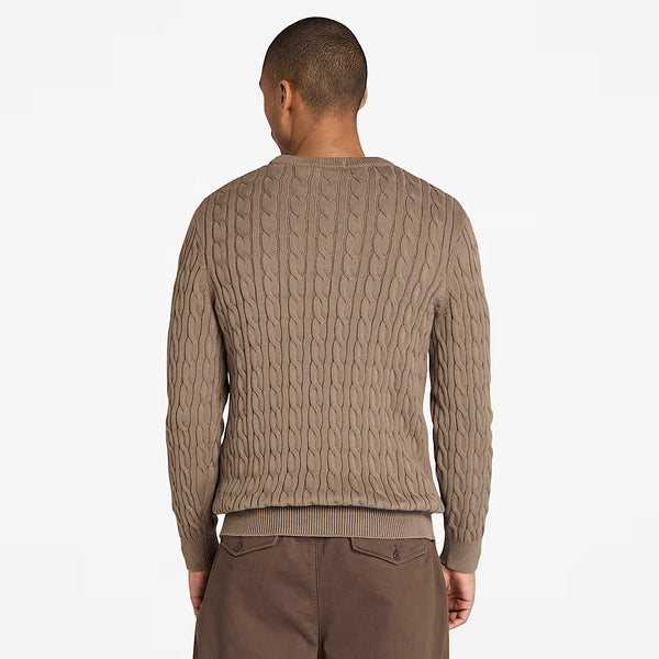 Maglione Girocollo A Trecce Da Uomo Williams River Marro