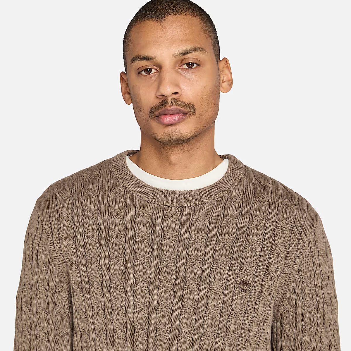 Maglione Girocollo A Trecce Da Uomo Williams River Marro