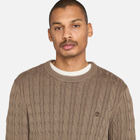 Maglione Girocollo A Trecce Da Uomo Williams River Marro