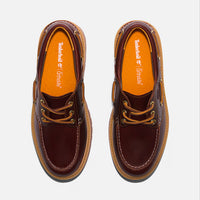 Timberland Stone Street Boat Shoe In Pelle Rootbeer
