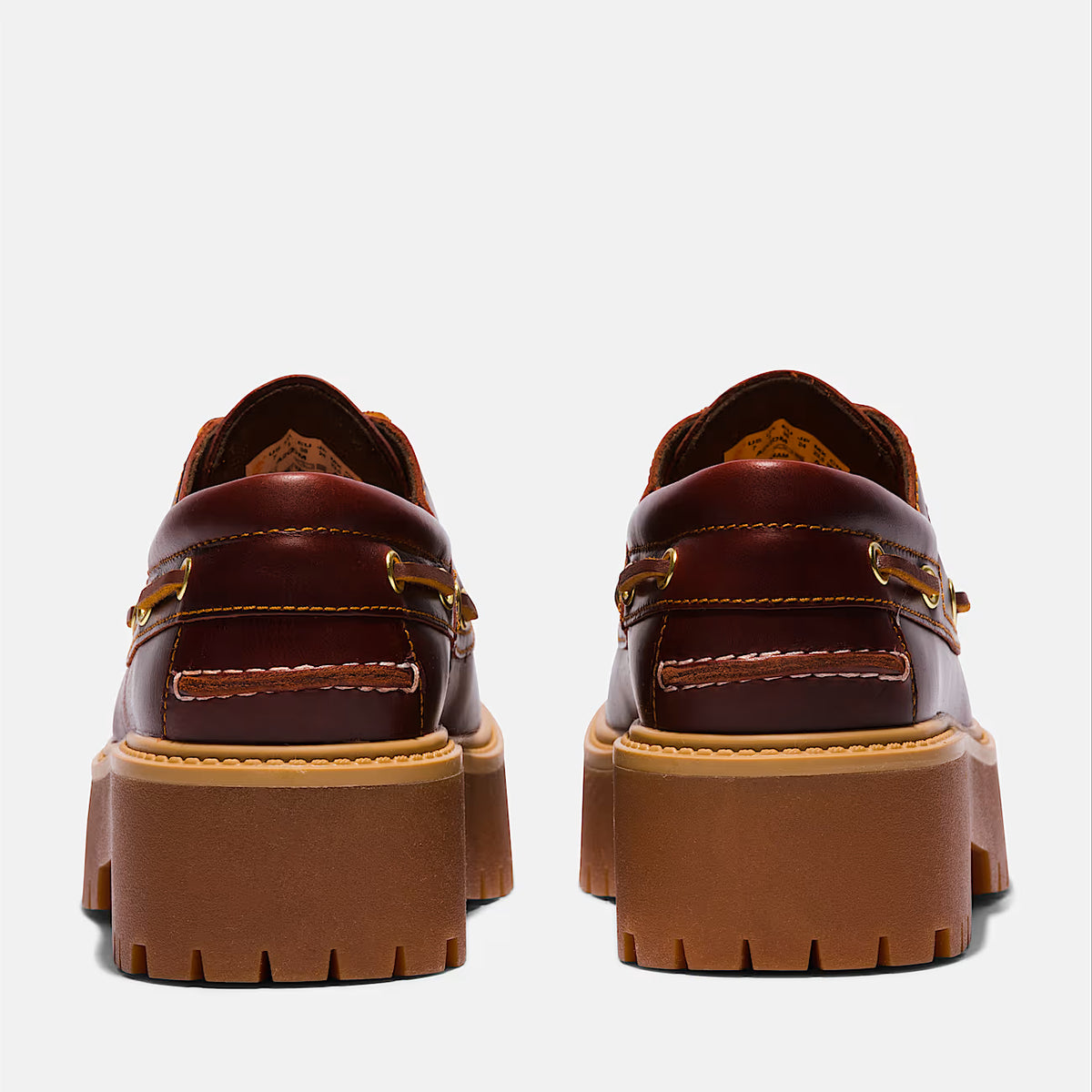 Timberland Stone Street Boat Shoe In Pelle Rootbeer