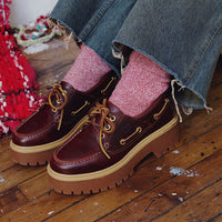 Timberland Stone Street Boat Shoe In Pelle Rootbeer