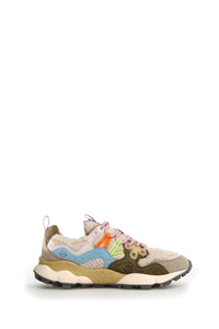 Sneakers Yamano 3 Woman Beige Militare Celeste