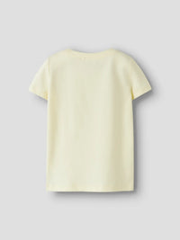 T-Shirt Bambina Crema Con Farfalla Floreale