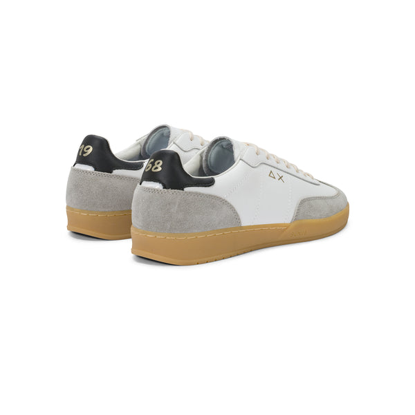 Sneakers Uomo California Sun Leather Bianco Grigio Chiar