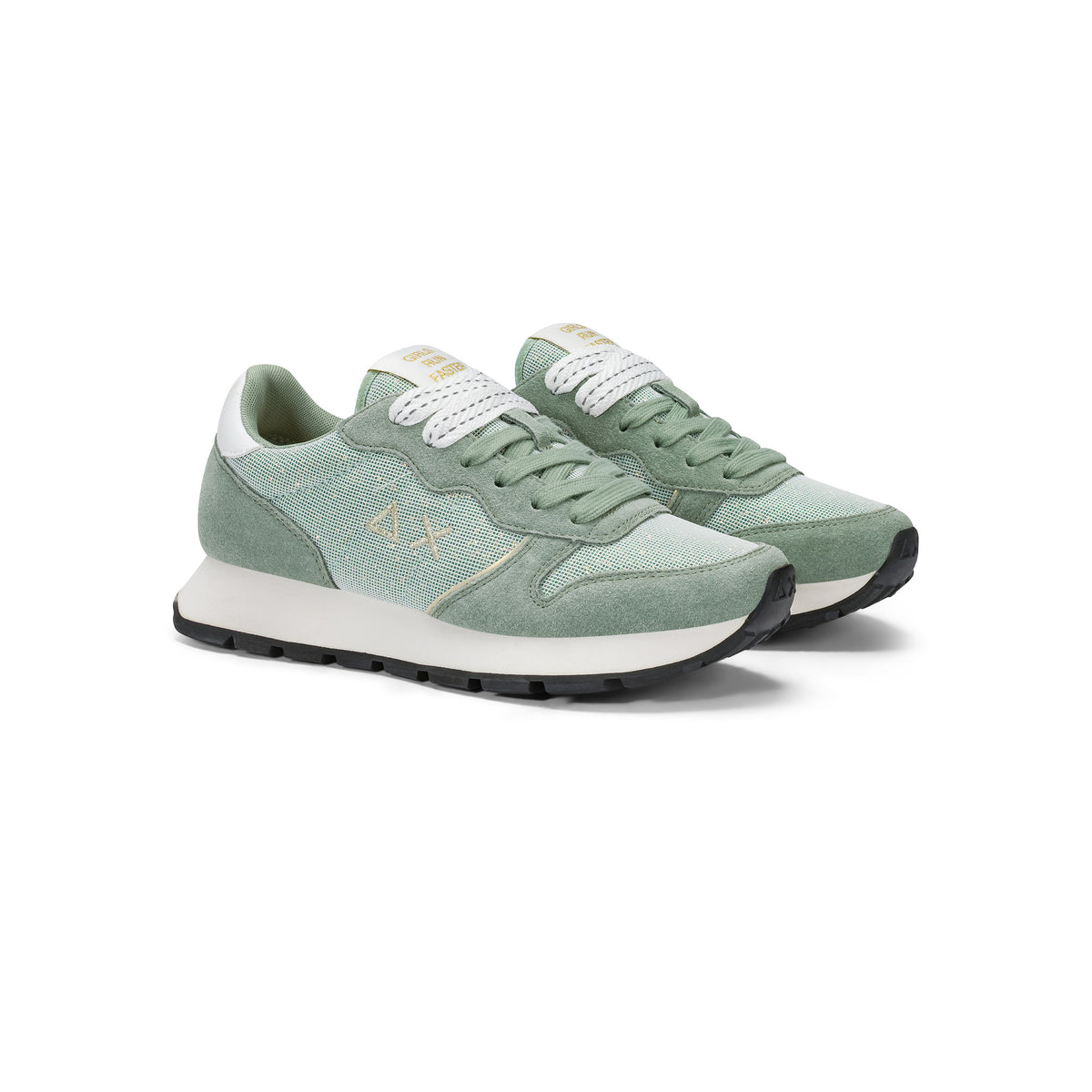 Sneakers Donna Ally Glitter Textile Verde Salvia