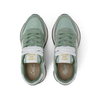Sneakers Donna Ally Glitter Textile Verde Salvia