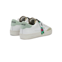 Sneakers Donna Katy Leather Bianco Verde Acquamarina