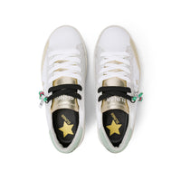 Sneakers Donna Katy Leather Bianco Verde Acquamarina
