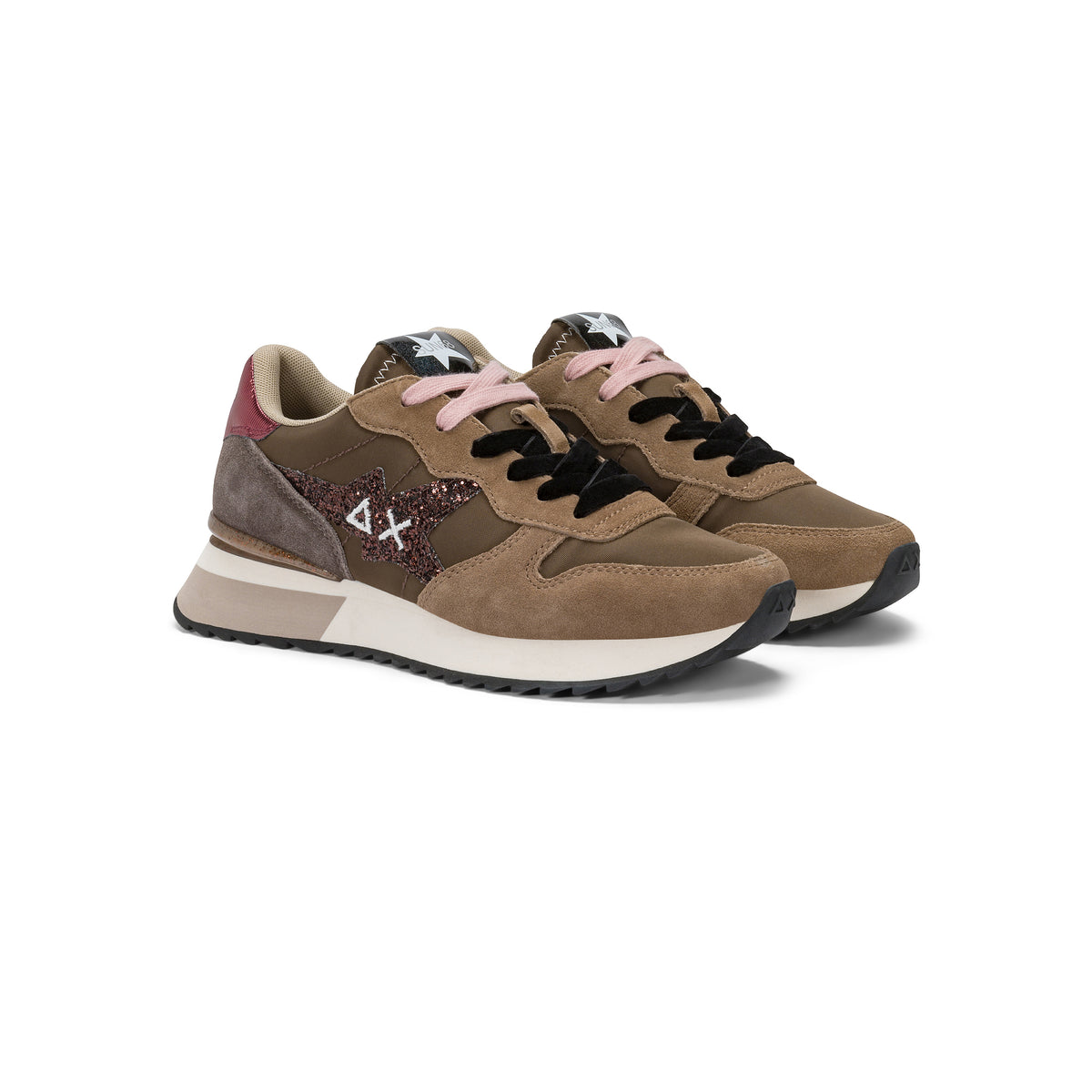 Sneaker Stargirl Glitter Logo Marrone