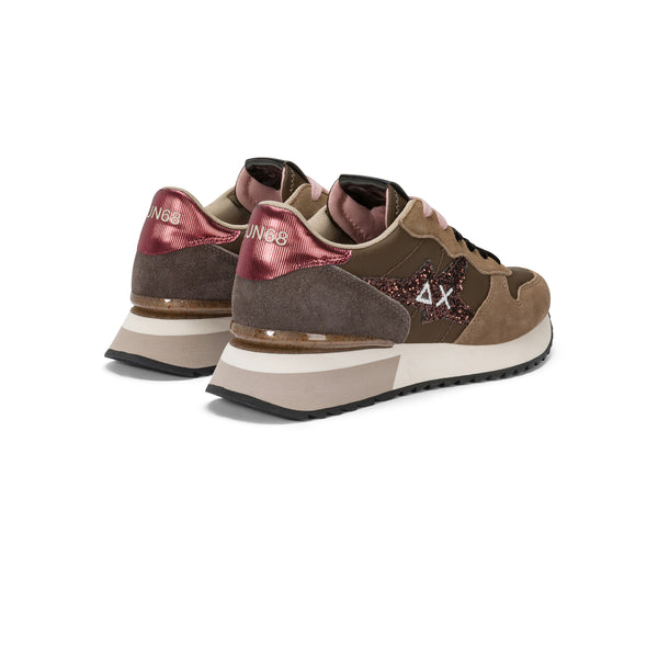 Sneaker Stargirl Glitter Logo Marrone
