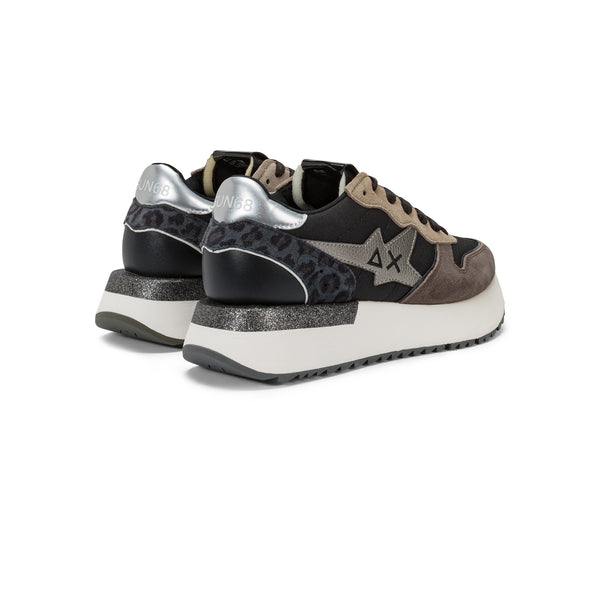 Sneaker Big Stargirl Mix Material Nero