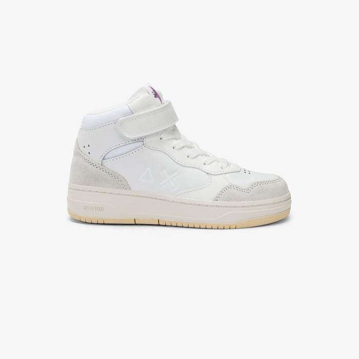 Sneaker Girl S Basket Love Lady Mid Kid Bianco