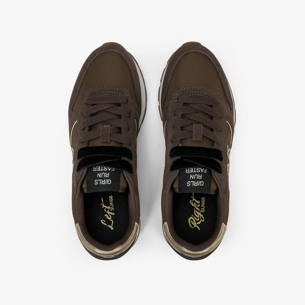 Sneaker Ally Silver Gold Marrone