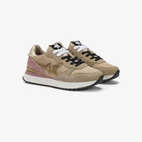 Sneaker Stargirl Strass Logo Beige