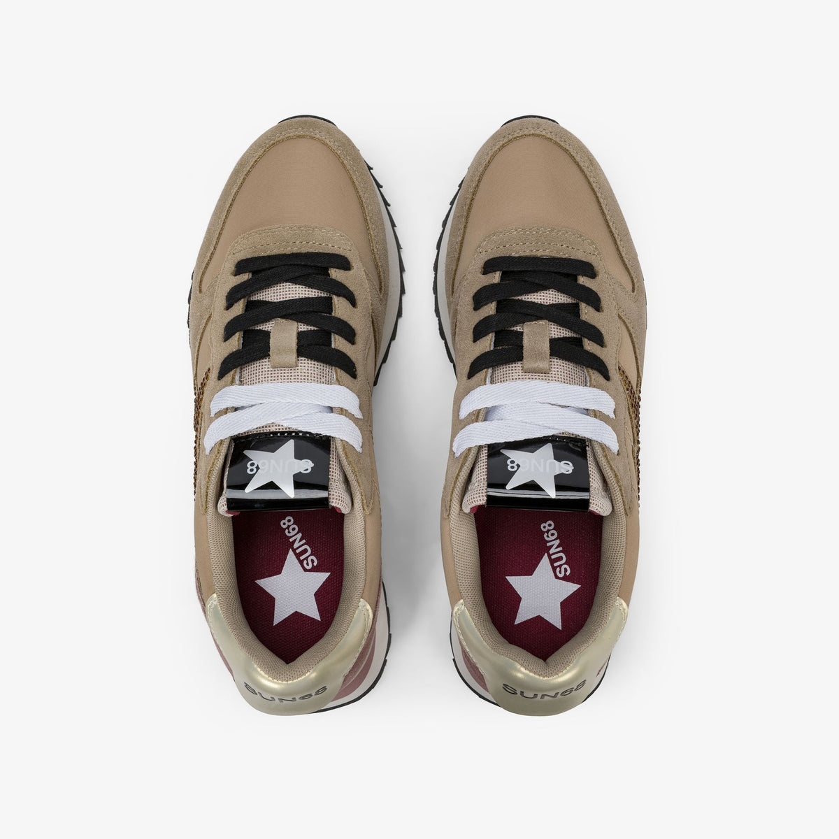 Sneaker Stargirl Strass Logo Beige