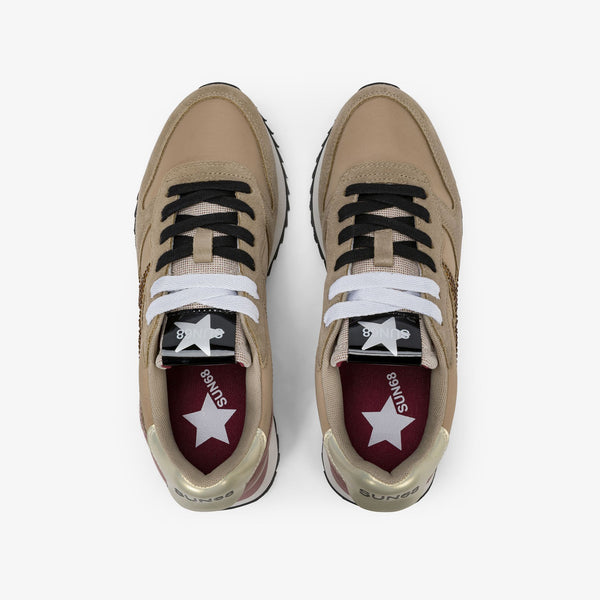 Sneaker Stargirl Strass Logo Beige