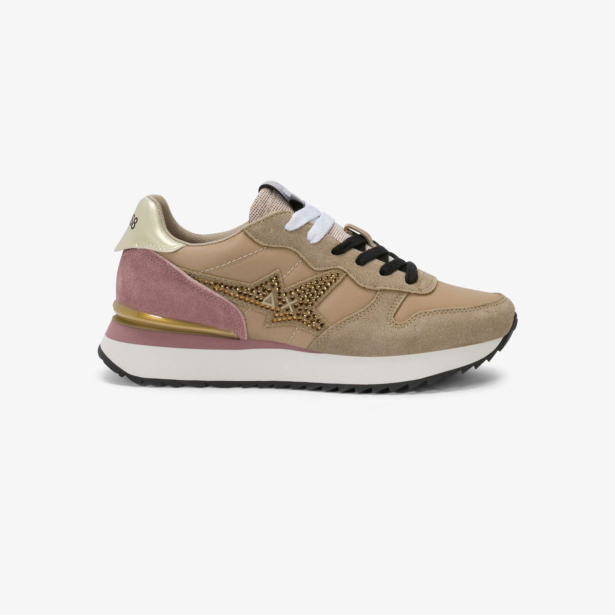 Sneaker Stargirl Strass Logo Beige