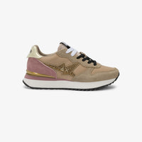 Sneaker Stargirl Strass Logo Beige