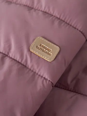 Giacca Imbottita Da Bambina Con Cappuccio  Rosa Antico