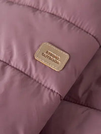 Giacca Imbottita Da Bambina Con Cappuccio  Rosa Antico