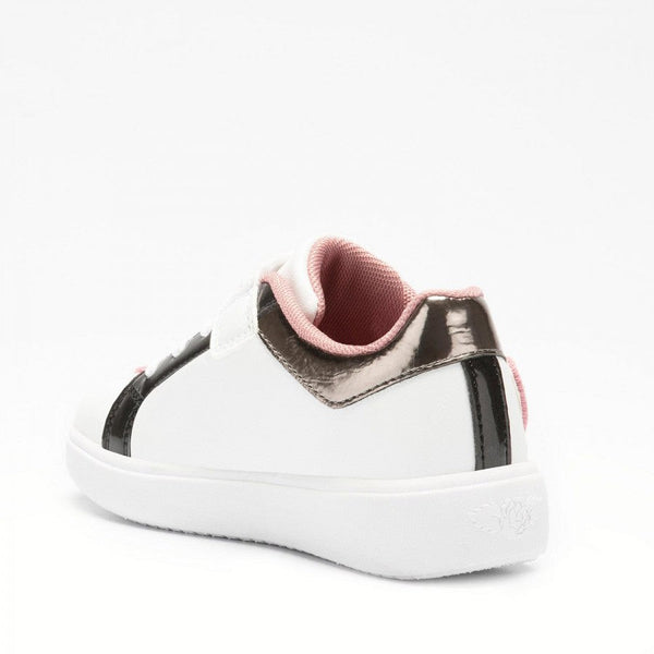 Sneakers Bianco-Fuxia con Cuori Glitter
