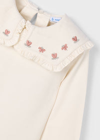 Blusa Collo Volant Macchiato