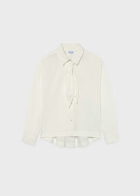 Camicia Popelin Cravatta Panna