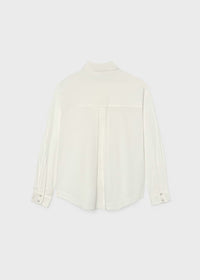 Camicia Popelin Cravatta Panna