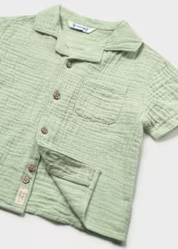 Camicia Manica Corta Verde
