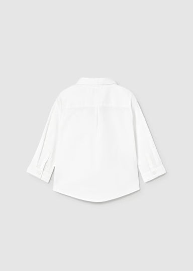 Camicia Manica Lunga Elegante Papillon Avorio