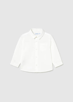 Camicia Manica Lunga Lino Bianco