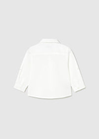 Camicia Manica Lunga Lino Bianco