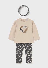 Completo Leggings Con Cerchietto Piombo