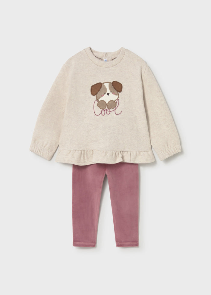 Completo Leggings Pullover Rosato