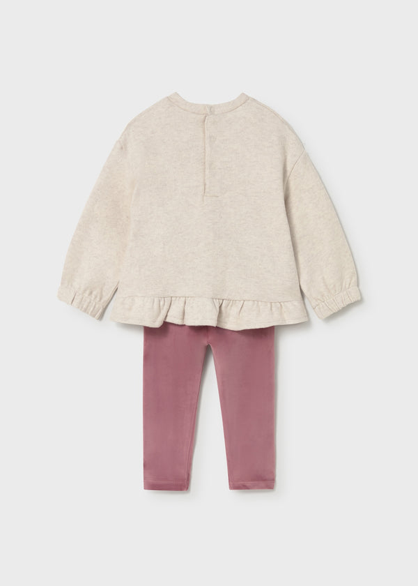 Completo Leggings Pullover Rosato