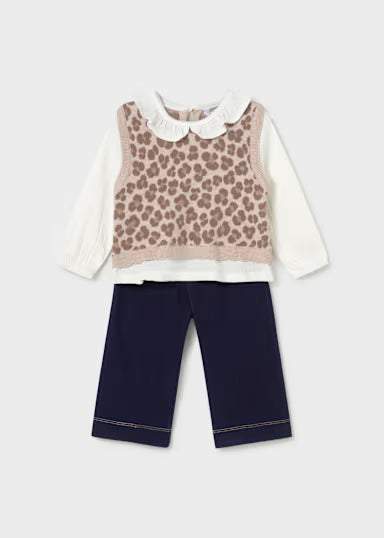 Completo Pantalone Gilet Unito Noce