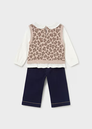 Completo Pantalone Gilet Unito Noce