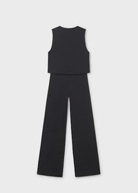 Completo Pantalone Lungo Gilet Nero
