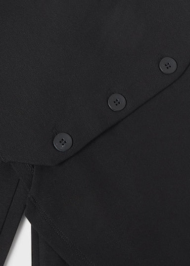 Completo Pantalone Lungo Gilet Nero