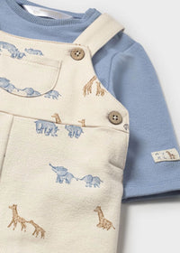 Completo Salopette Stampata Blue Bell