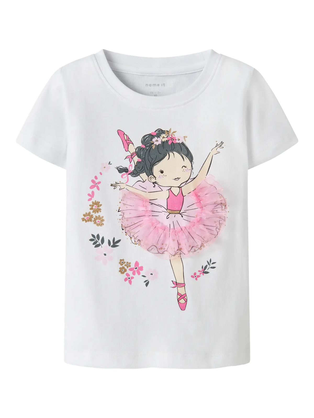 T-Shirt Bambina Bianca Little Ballerina