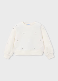 Pullover Applicazioni Bianco