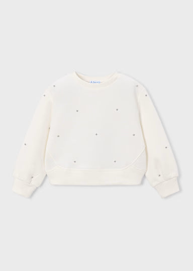 Pullover Applicazioni Bianco