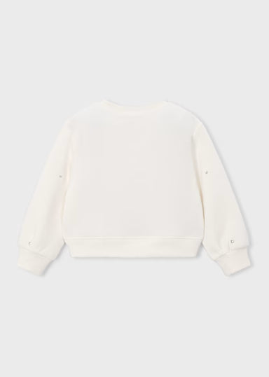 Pullover Applicazioni Bianco