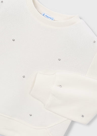Pullover Applicazioni Bianco