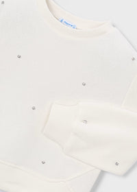 Pullover Applicazioni Bianco
