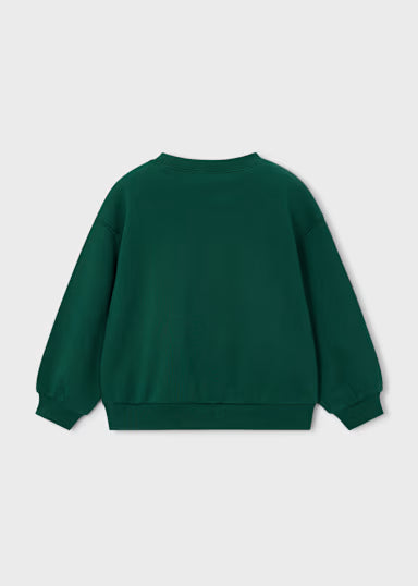 Felpa Applicazioni Verde