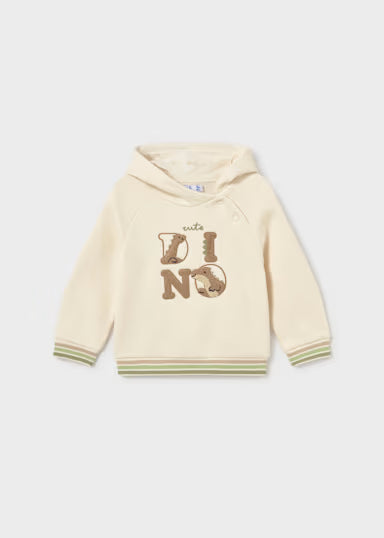 Pullover Con Cappuccio Dino Panna