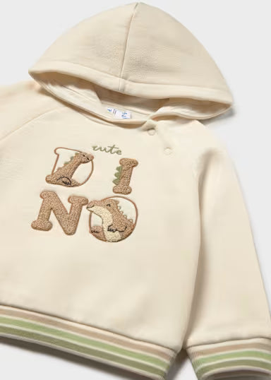 Pullover Con Cappuccio Dino Panna